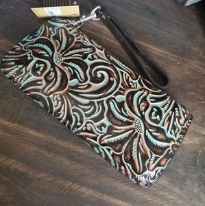 Patricia Nash Turquoise Wristlet